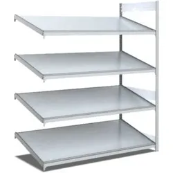 Bito Bereitstellregal schräg L1308xH2000xT824 mm, Anbaufeld verzinkt