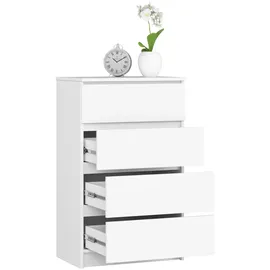 akord furniture factory AKORD K60 Weiß 60 cm 4 Schubladen B60 x H99 x T40 cm