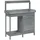 vidaXL Pflanztisch mit Schrank Grau 110,5 x 45 x 124,5 cm