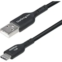 Startech StarTech.com 30cm USB-A auf USB-C Ladekabel, Laden & Synchronisieren, 3A, USB 2.0, TPE-Mantel Schwarzes USB Schnellladekabel