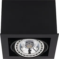 Licht-Erlebnisse Einbauleuchte Schwarz Metall Eckig 19cm GU10 Einbaustrahler Modern Minimalistisch Beleuchtung Flur Küche, NO1/7/0030