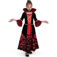 Mädchen Vampirin Halloween Kostüm, Gruseliges Vampirkleid Large 10-12
