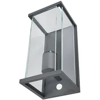 LUCANDE Außenwandleuchte Annalea, 29cm, 1-flg., IP54, Sensor - Schwarz