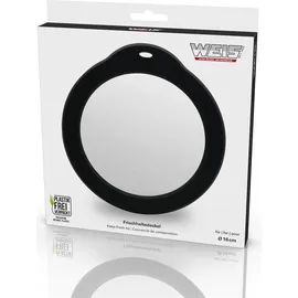 Weis 11116 Frischhaltedeckel, Glas-Silikon, Schwarz (Transparent)