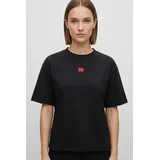 hugo underwear T-Shirt "Signature", Damen, Gr. L, schwarz (schwarz 001), Jersey, Obermaterial: 48% Baumwolle, 48% Modal, 4% Elasthan, Rundhals, Shirts T-Shirt, normale Passofrm, Rundhals