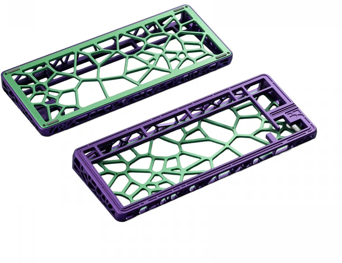 KBDfans Holy80 Case - Anodized Purple & Green