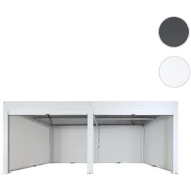 Mendler Pergola 3 x 6 m inkl. 6 Seitenteile Weiß