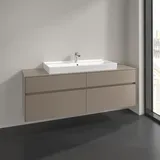 Villeroy & Boch Collaro Waschtischunterschrank C03100VM, 160x54,8x50cm, Waschtisch mittig, Taupe,