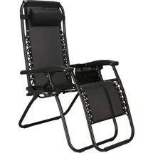 SPRINGOS Sonnenliege Liegestuhl 110 x 80 x 67 cm Schwarz