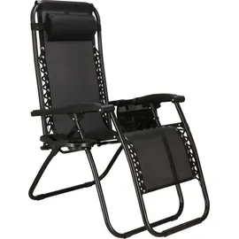 SPRINGOS Sonnenliege Liegestuhl 110 x 80 x 67 cm Schwarz
