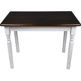 Esstisch Küchentisch Tisch Kiefer massiv Restaurant Holz Speisetisch in versch. Größen (80x80, Nussbaum) - Braun/Weiß