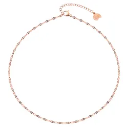 Hey Happiness Choker Rolo Kette Edelstahl Rosegold Damen 