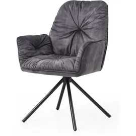 SalesFever Armlehnstuhl mit 360° Drehfunktion Gelb|Grau|Grün|Rosa|Schwarz