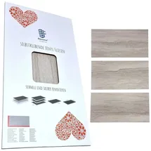 fliesana Selbstklebende Wand- und Bodenfliesen 3 Stück 61 x 30,5 cm beige Wasserfest Rutschfest R10 Natursteinoptik