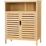 [en.casa] Bambus Badezimmerschrank Eslöv 81x65,5x31 cm