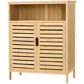 [en.casa] Bambus Badezimmerschrank Eslöv 81x65,5x31 cm