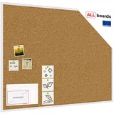 ALLboards Pinnwand mit weißem Naturholzrahmen 120x90cm