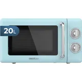 Cecotec Proclean 3010 Retro Blue 700 W in 6 Stufen, Timer bis zu 30 Minuten, Auftaumodus, Vintage-Design in Blau, Stahl-Finish