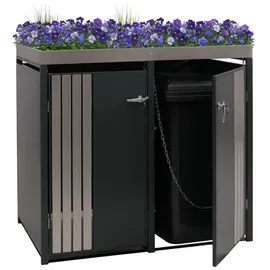 Proregal Mülltonnenverkleidung 125 x 132 x 84 cm anthrazit