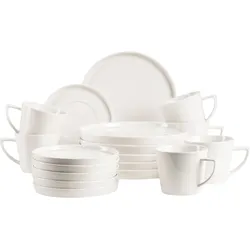 Kaffeeservice MÄSER "SITA, Kaffeeservice, Porzellan", weiß, 18 tlg., Porzellan, Geschirr-Sets, Geschirr-Set, Service
