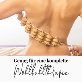 TUULI Accessories Massage Massagegerät Rücken Massageroller Rückenmassagegerät mit Grif Roller aus Holz 120 cm (Rollfläche 40 x 7 cm)