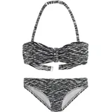 VENICE BEACH Bandeau-Bikini in schwarz-weiß 116-122cm 6-7J