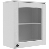Kochstation Hängeschrank »KS-Osby«, (1 St.), Kiefer massiv, Breite 50 cm, Tür mit Glaseinsatz, weiß