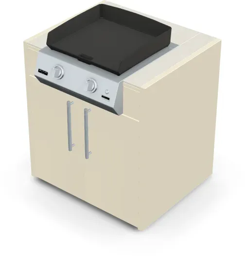 Brabura KC 80 Plancha Körper - Iron Frost / Perle Blanche / Silberner Griff