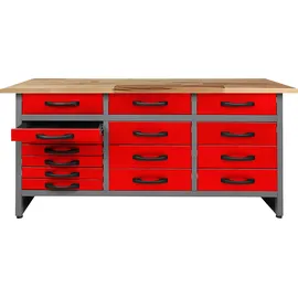 Ondis24 Werkstatt-Set »Werkstatt-Set Karsten 160 cm XL Schrank« - rot