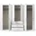 Set One by Musterring Drehtürenschrank Henderson 301 x 223 x 60 cm Weiß