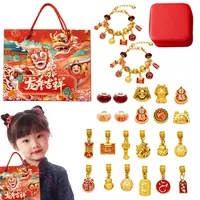 Meindin Armband Adventskalender,Adventsarmband | 2024 Countdown-Kalender Charm-Armband-Herstellungsset - Schmuck-Adventskalender, Armband-Herstellungsset, chinesische Neujahrsgeschenke für Mädchen