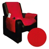 BestLivings Sesselschoner Lammflor 147 x 147 cm rot