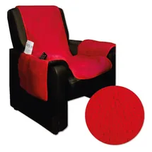 BestLivings Sesselschoner Lammflor 147 x 147 cm rot