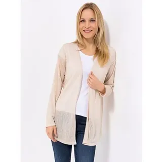KIM & CO. Cardigan, Langarm Leinen Optik Jersey offene Front figurumspielend