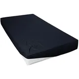 Primera Spannbettlaken Mako-Jersey 120 x 200 cm schwarz