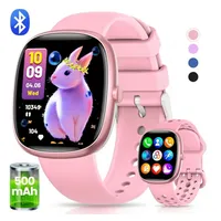 SWGOTA Smartwatch Kinder für Jungen und Mädchen 5-16 Jahren mit Telefon, IP68 Smartwatch (1,5 Zoll), Smartwatch für Kinder mit 20 Sportmodi/Herzfrequenz/Schlafmonitor, Kinder Smartwatch Schrittzähler, Wecker, Geschenk für Kinder rosa
