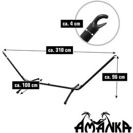 AMANKA 310x100 Hängemattengestell Outdoor 120kg - Metall Ständer Hängematte Gestell