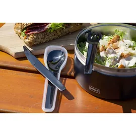 LURCH Mehrweg-Besteckset TO-GO, Edelstahl schwarz, 1 Set