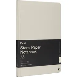 Karst Notizbuch A5 144 Seiten beige glatt harter Einband
