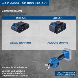 SCHEPPACH BC-PRS28-X inkl. 2 x 2,0 Ah