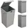 Dune Design DuneDesign 2er Set 50L Wäschekorb mit Deckel 30x30x60 - XXL Wäschesammler