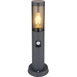 GLOBO Außenleuchte Boston Edelstahl Anthrazit 45 cm Bewegungssensor