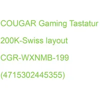 Cougar Gaming Tastaturen - Deutsch - Schwarz