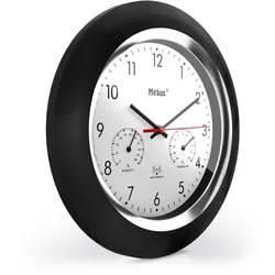 Mebus 19453 Wanduhr Digitale Wanduhr Rund Schwarz, Weiß