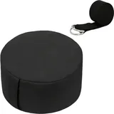 Relaxdays Meditationskissen Set mit Yogagurt Schwarz