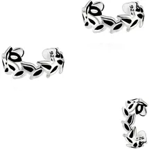 FIRETTI Ohrklemmen Ear Cuff Silber 925 schwarz 10mm