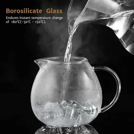 Glastal 1500ml Bronze Teekanne mit Stövchen und Edelstahl Teewärmer