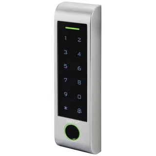 Sygonix SY-6121662 Fingerprint/RFID Zugangssystem Oberflächenmontage 12 V/DC, 18 V/DC IP66 mit beleuchteter Tastatur, mit