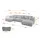 altdecor Eckcouch Cord 6-Sitzer Grau