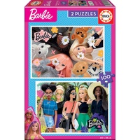 Educa Barbie, 2x100 Teile Puzzleset für Kinder ab 6 Jahren, Puzzleset, Kinderpuzzle (19300)
